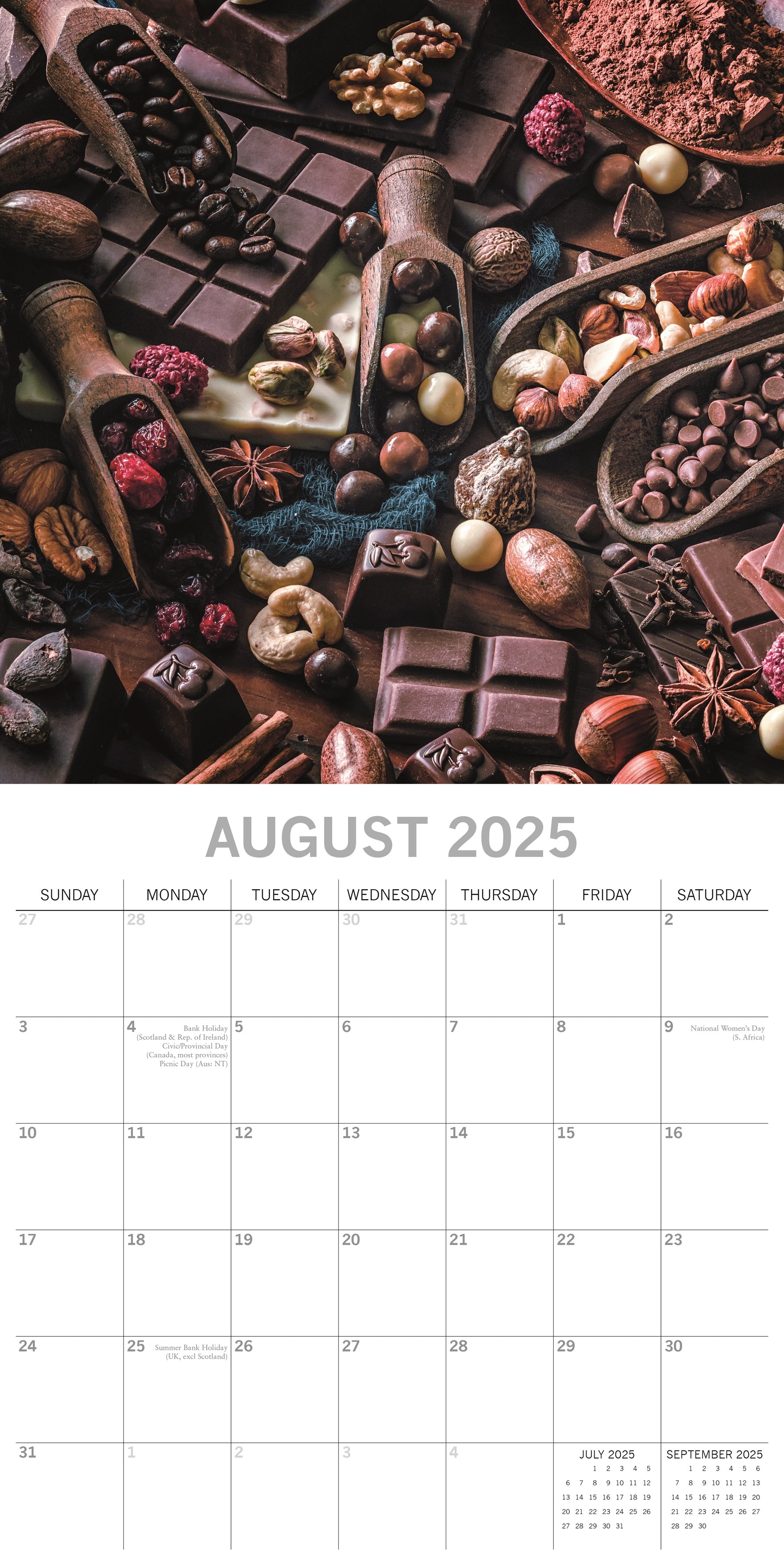 2025 Chocolate - Square Wall Calendar