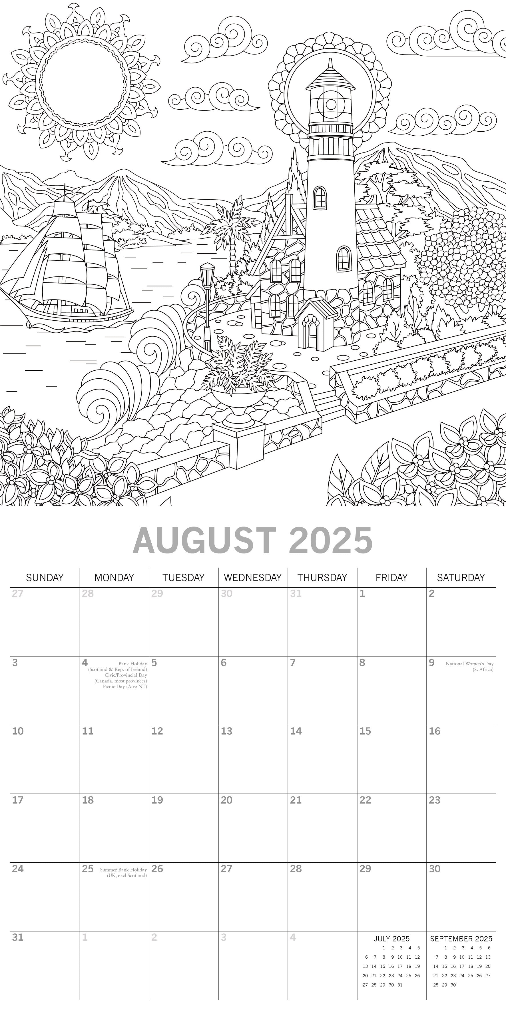 2025 Colouring - Square Wall Calendar