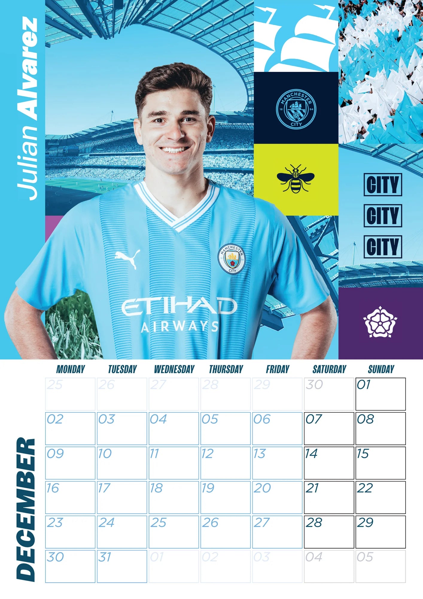 2024 Manchester City FC - A3 Wall Calendar  SOLD OUT