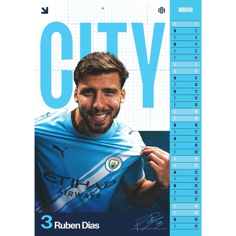 2026 Manchester City FC - A3 Wall Calendar