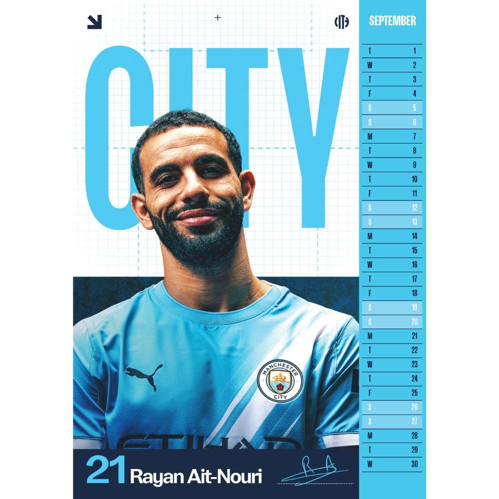 2026 Manchester City FC - A3 Wall Calendar