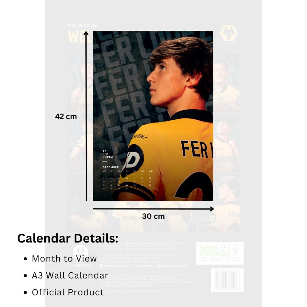 2026 Wolverhampton FC - A3 Wall Calendar