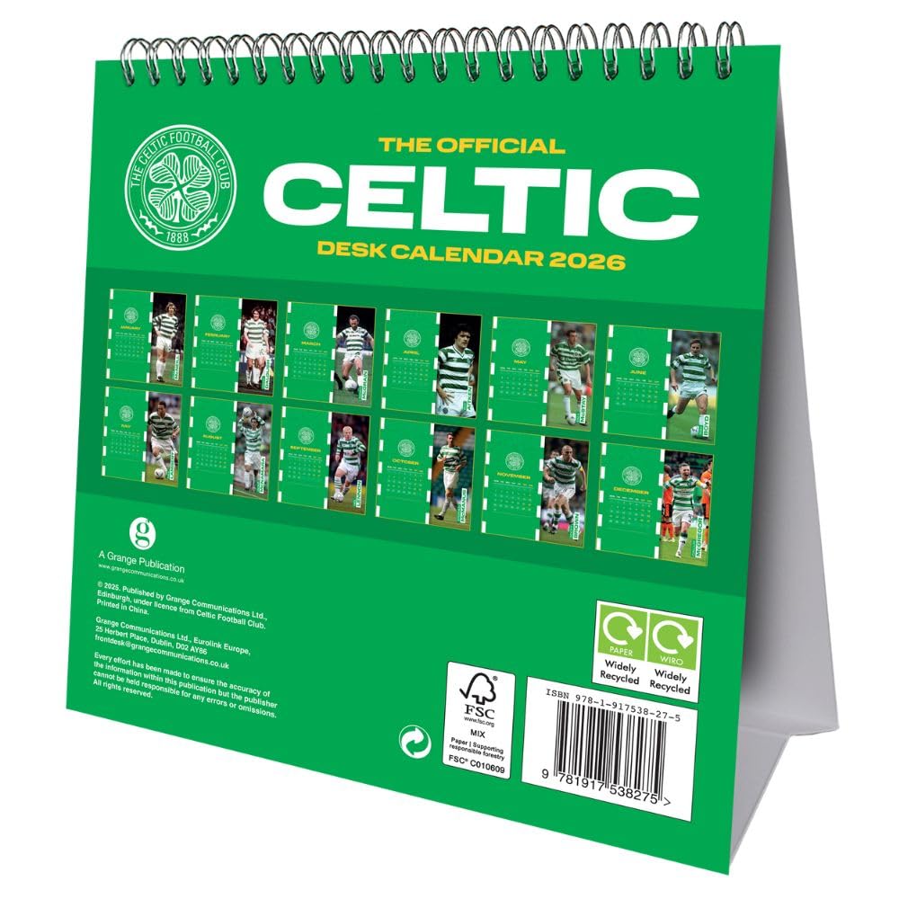 2026 Celtic FC - Desk Easel Calendar