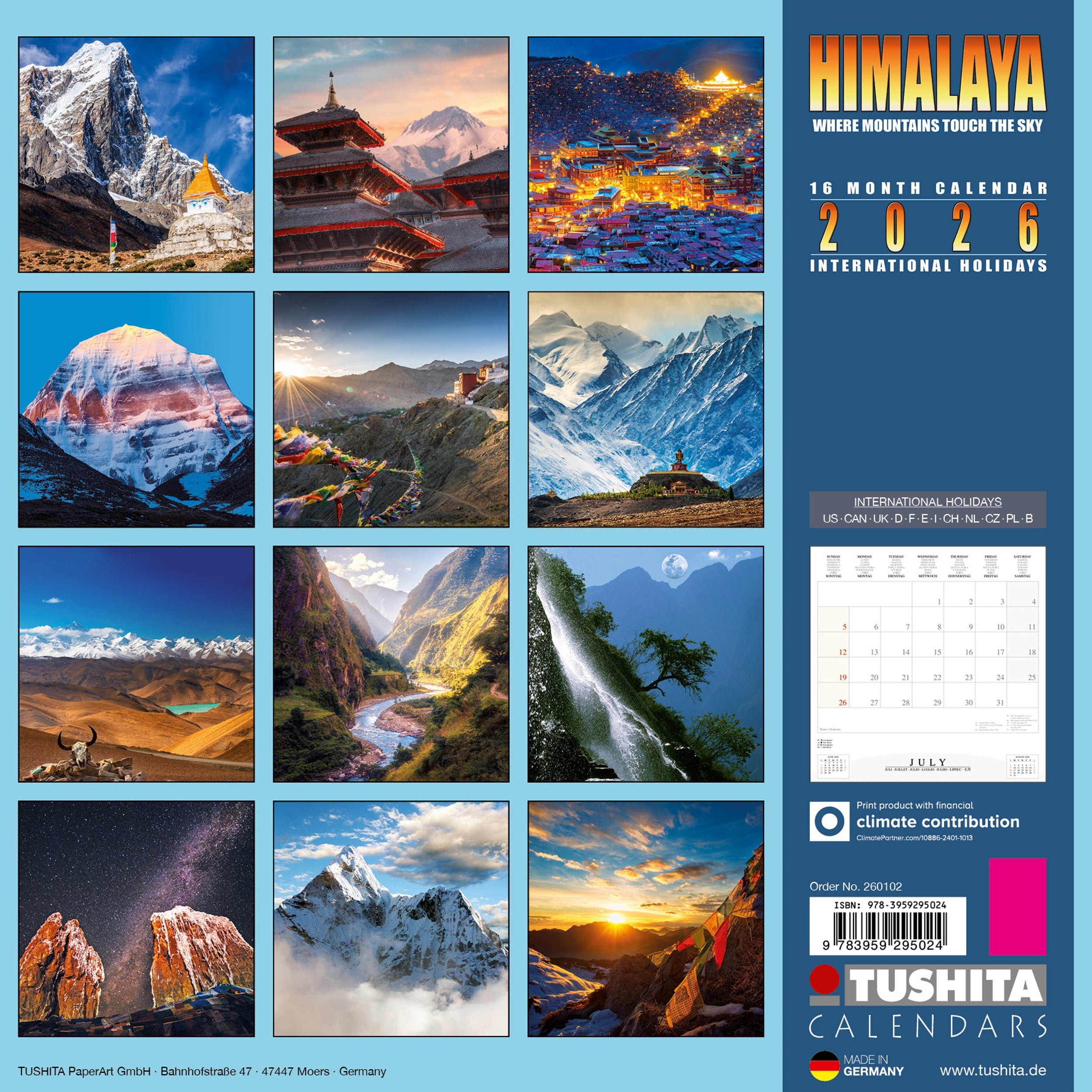 2026 Himalaya - Square Wall Calendar