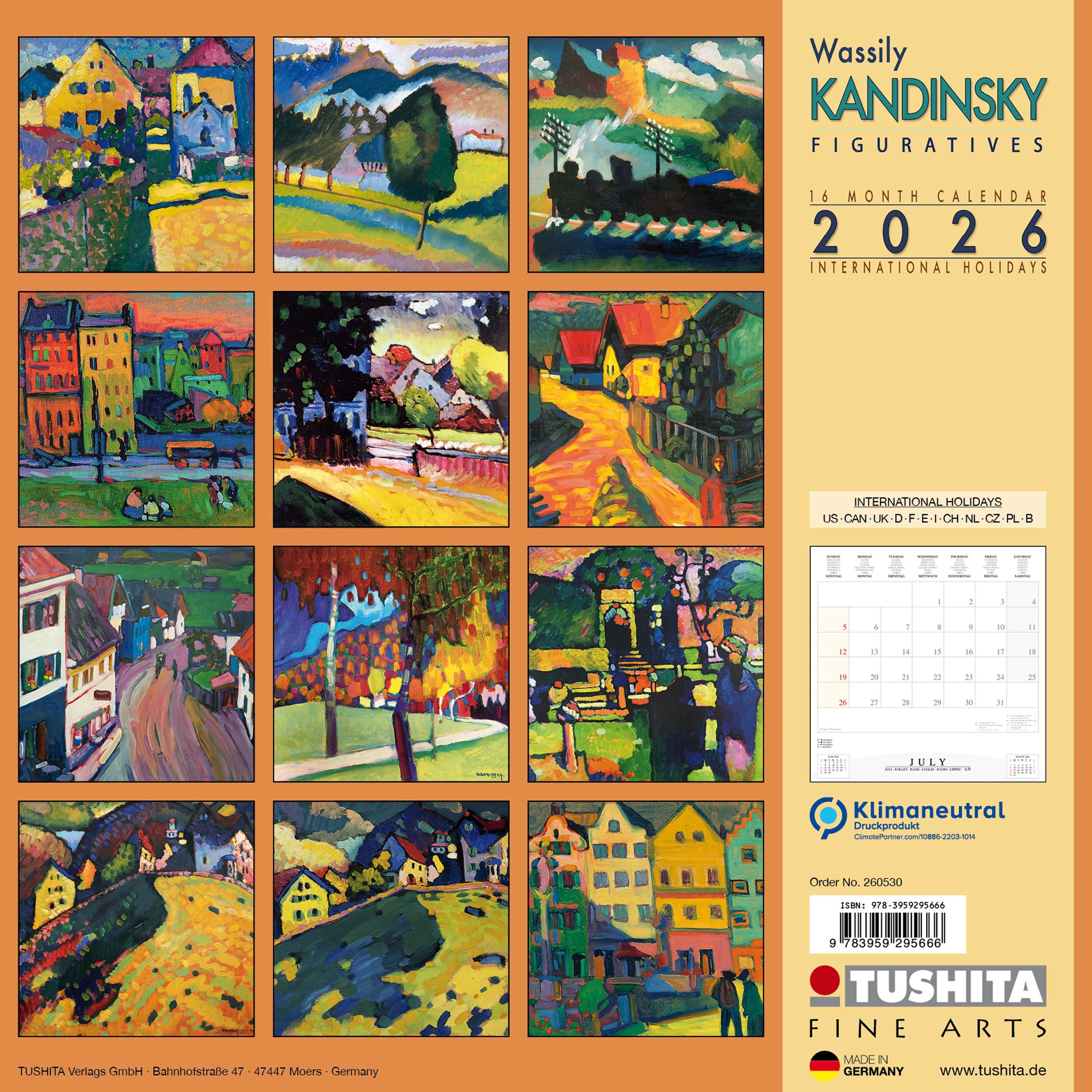 2026 Kandinsky Figuratives - Square Wall Calendar