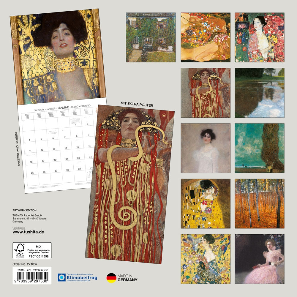 2027 Gustav Klimt - Square Wall Calendar