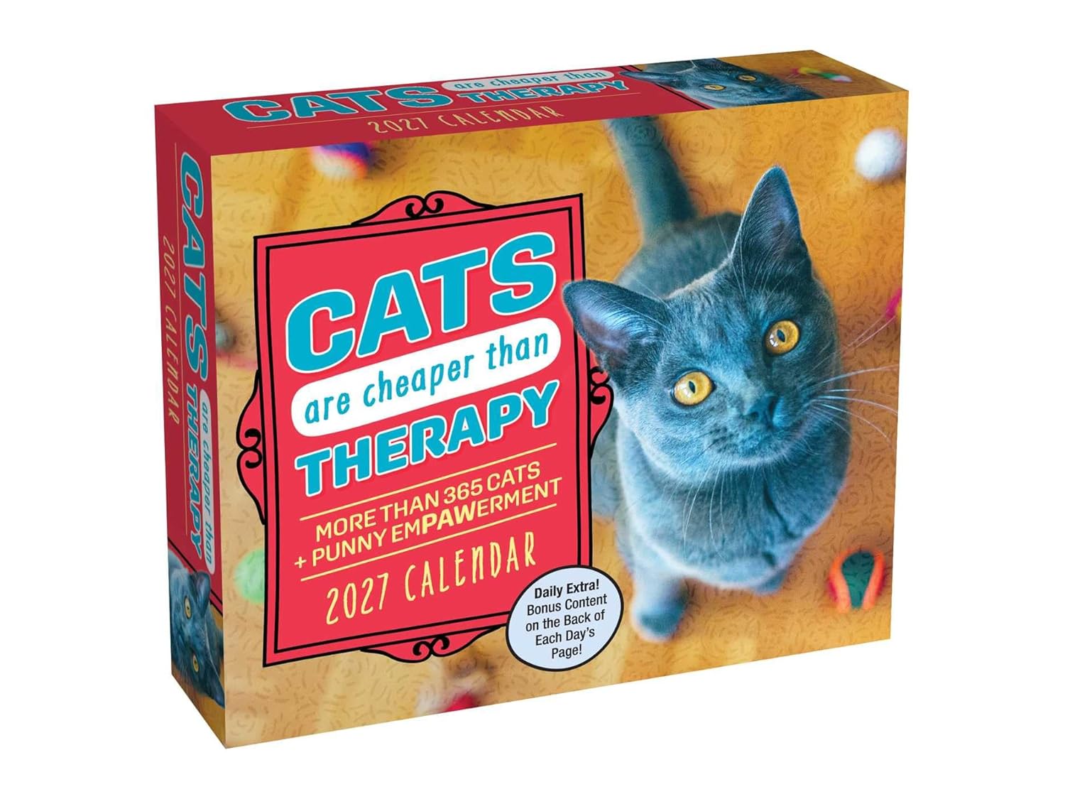 2027 Cats Are Cheaper Than Therapy - Square Wall Calendar