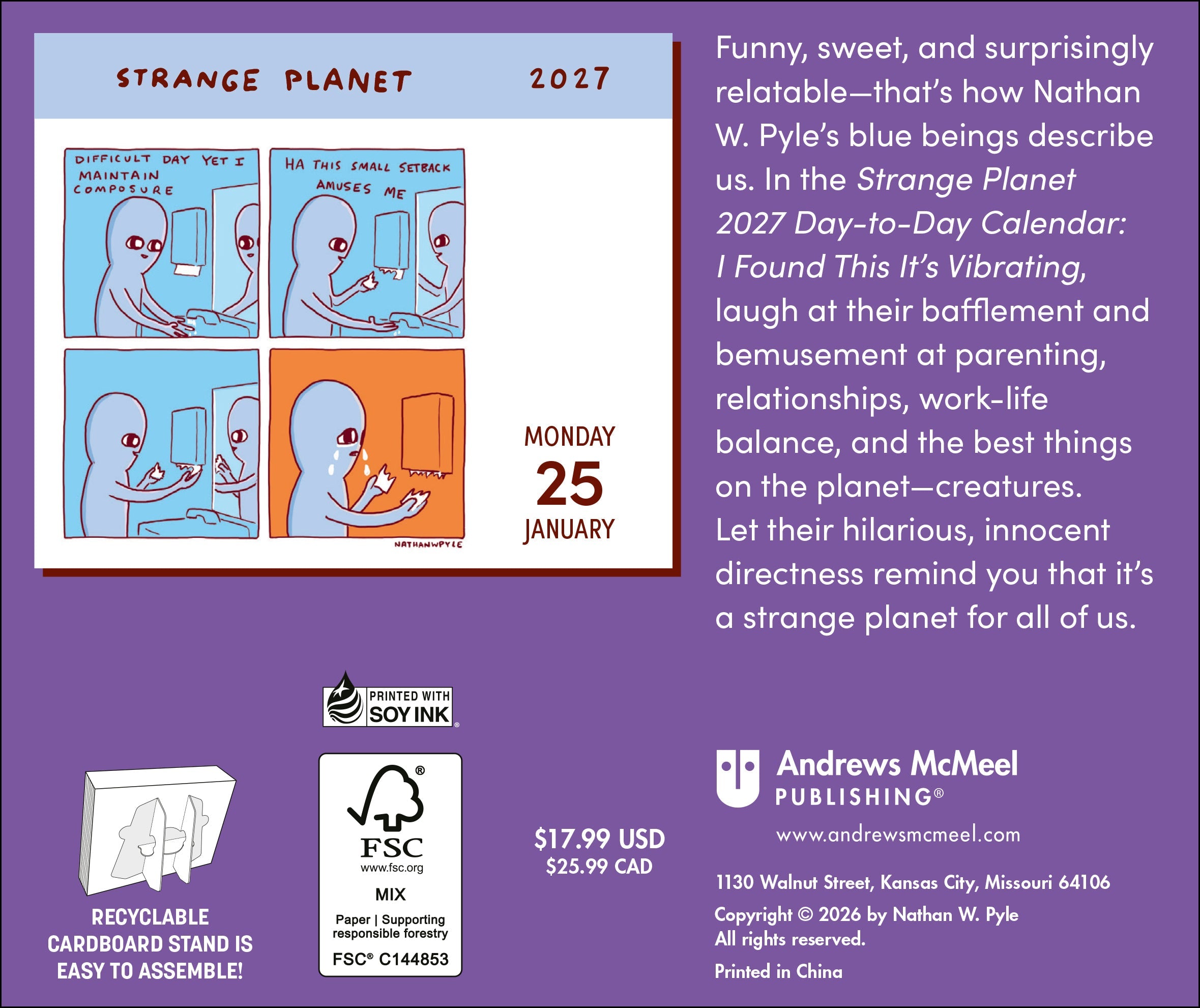 2027 Strange Planet - Daily Boxed Page-A-Day Calendar