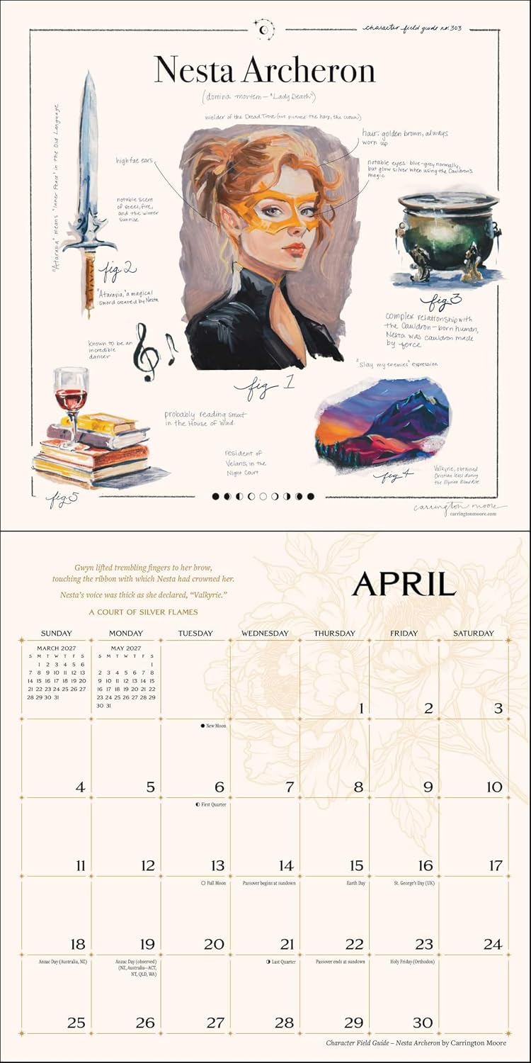 2027 Court of Thorns and Roses Fan Art - Square Wall Calendar