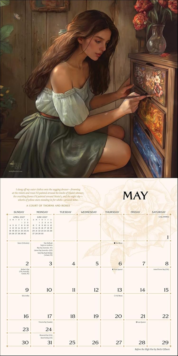 2027 Court of Thorns and Roses Fan Art - Square Wall Calendar