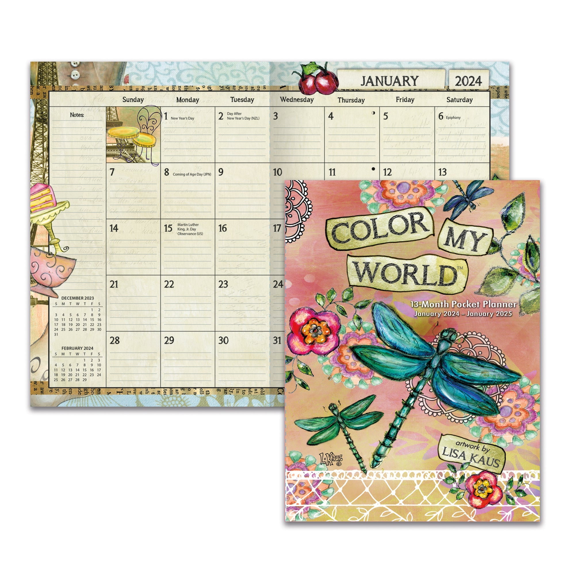 2024 LANG Color My World - 13 Month Pocket Diary/Planner