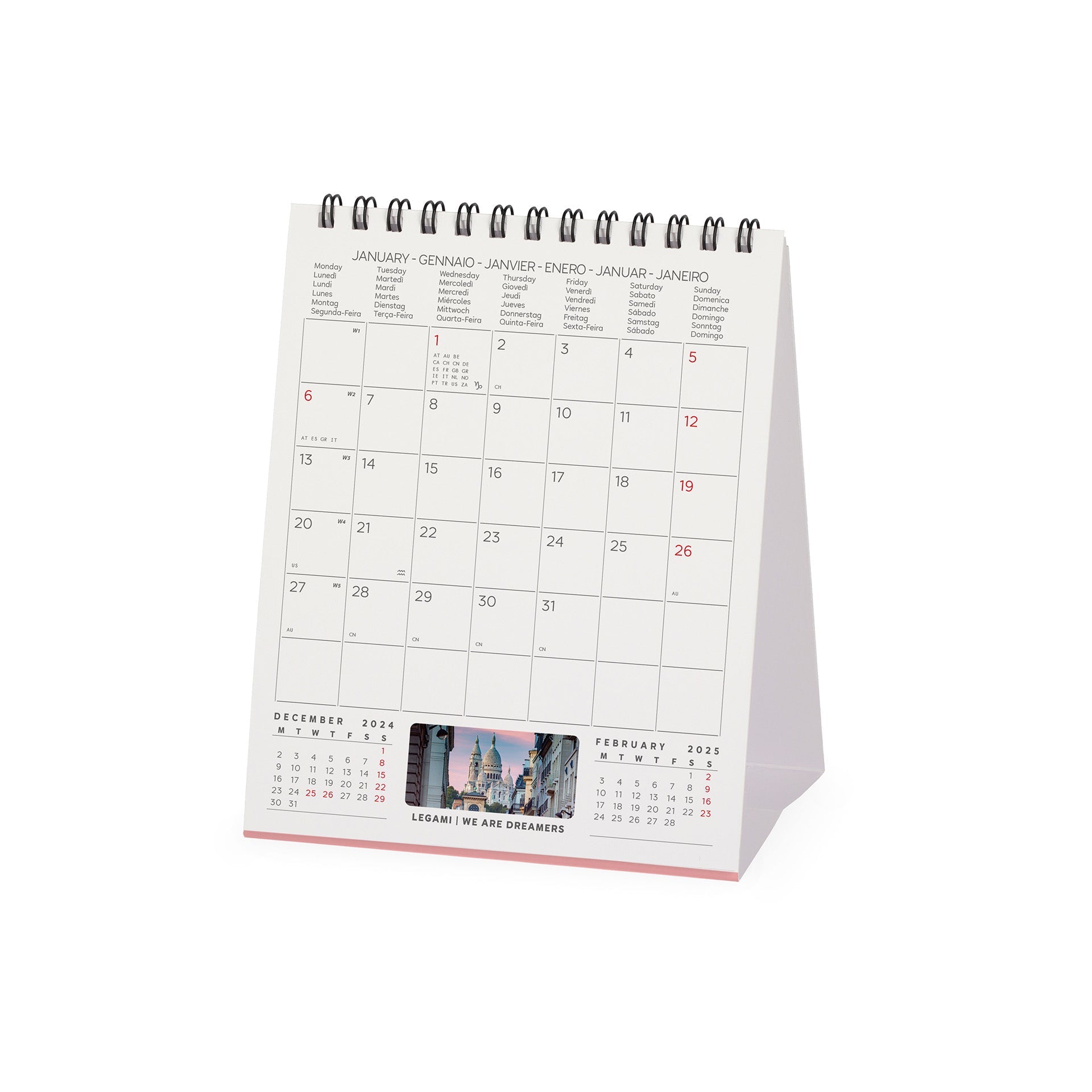 Paris Desk Calendar 2025