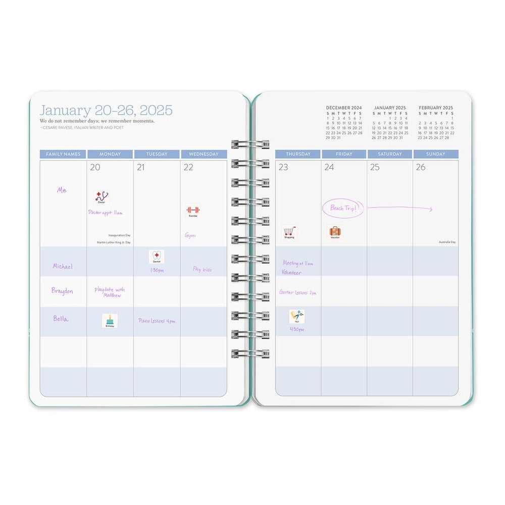 2025 Doggone Cute - Do It All Weekly & Monthly Diary/Planner