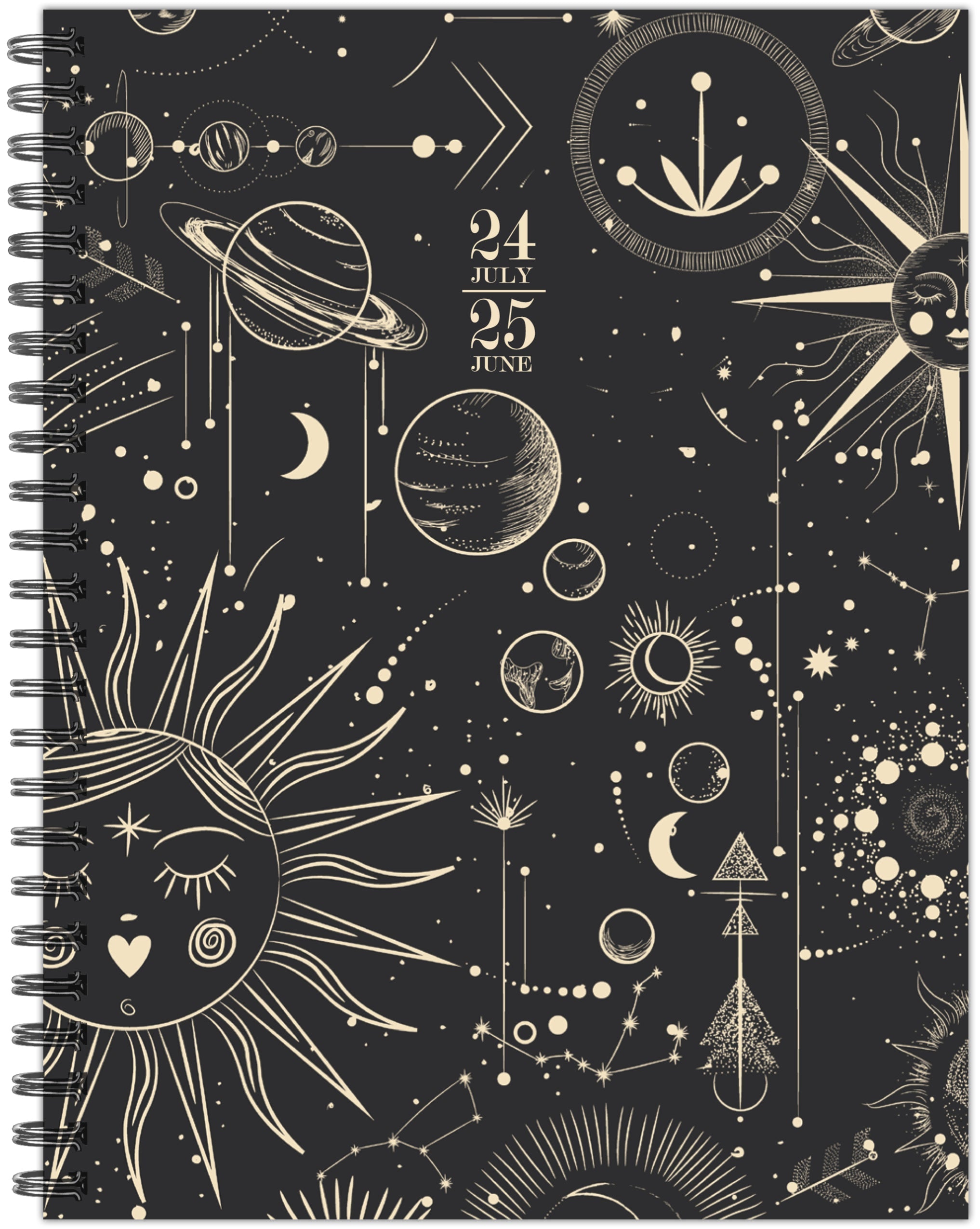 July 2024 - June 2025 Celestial - Medium Weekly & Monthly Academic Year Diary/Planner