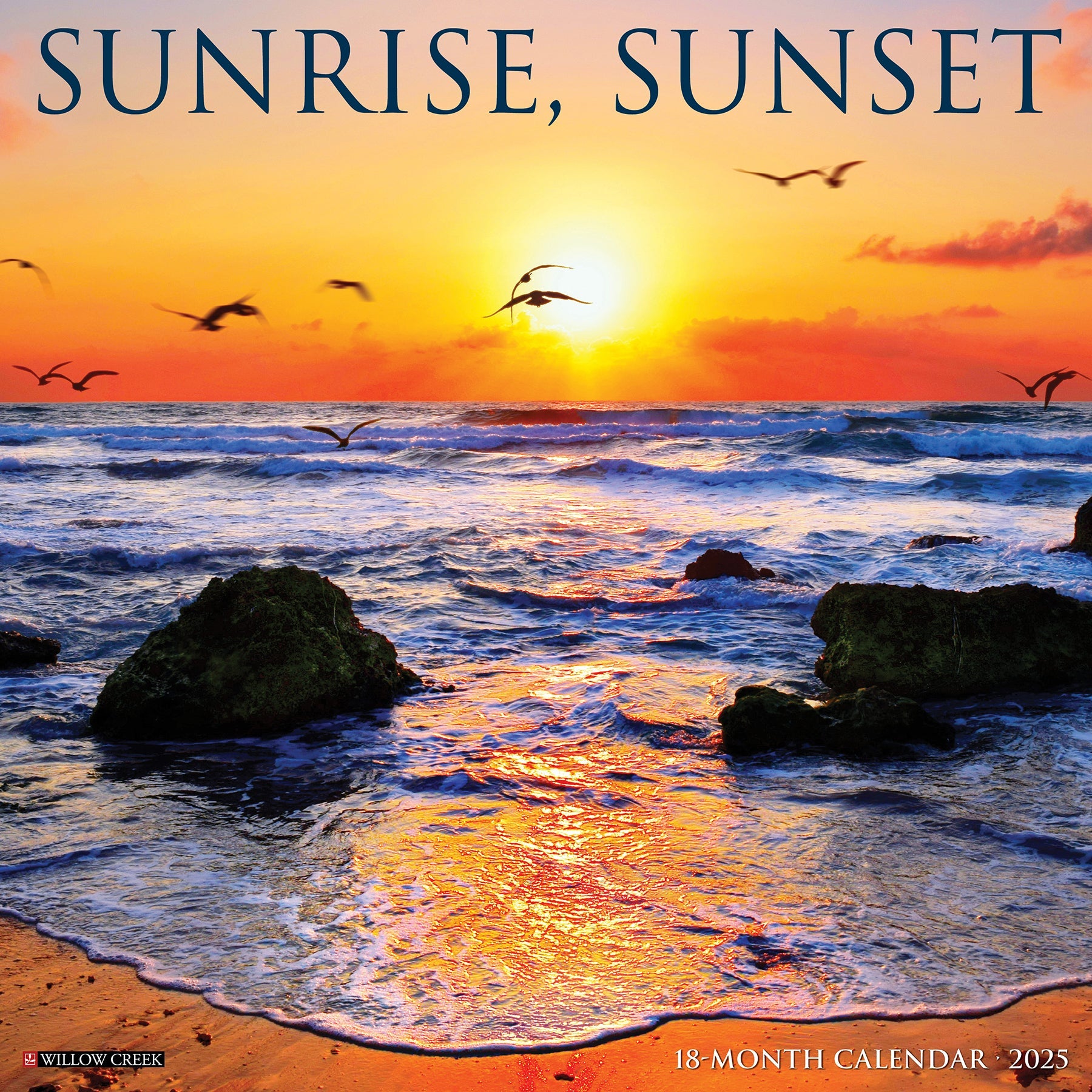 2025 Sunrise, Sunset - Square Wall Calendar (US Only)