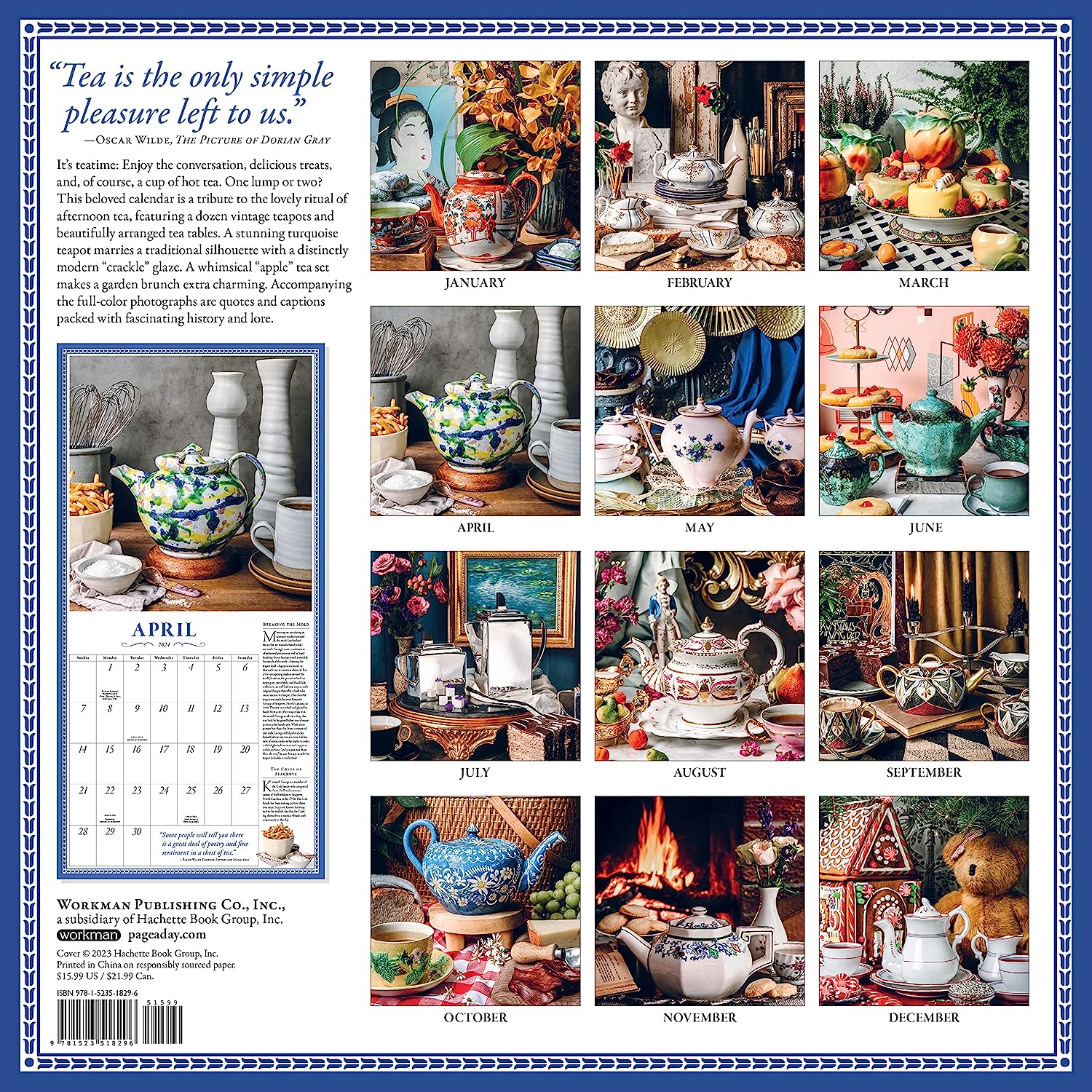 2024 The Collectible Teapot Square Wall Calendar