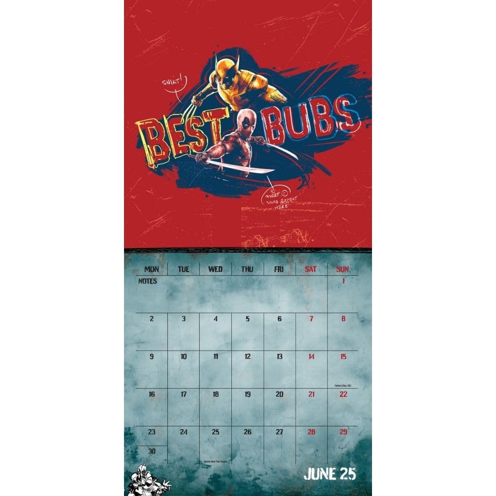 2025 Marvel Deadpool - Square Wall Calendar