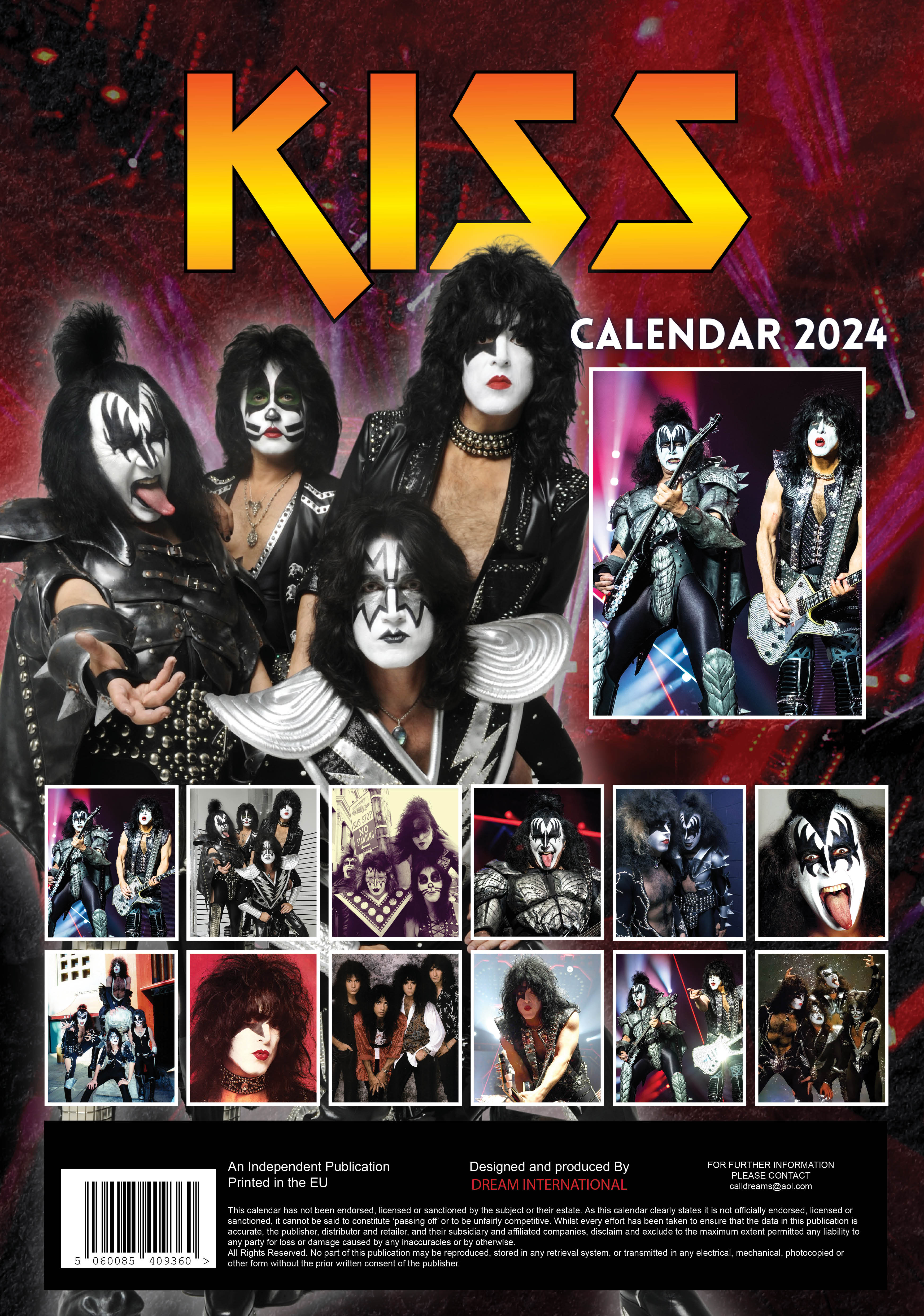 2024 KISS A3 Wall Calendar Music Celebrities Calendars by Call