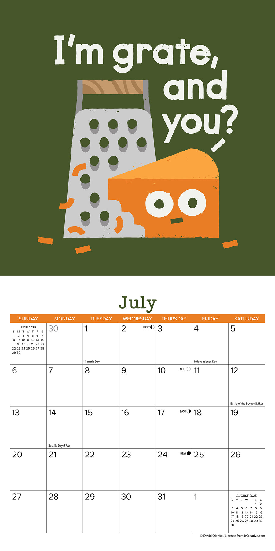 2025 The Art of David Olenick - Mini Wall Calendar (US Only)