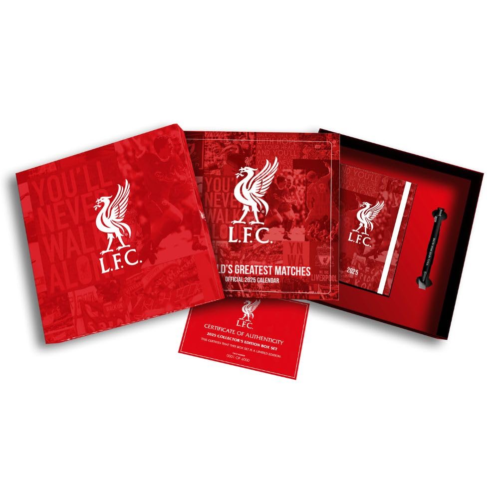 2025 Liverpool Fc - Calendar & Diary Musical Gift Box Set