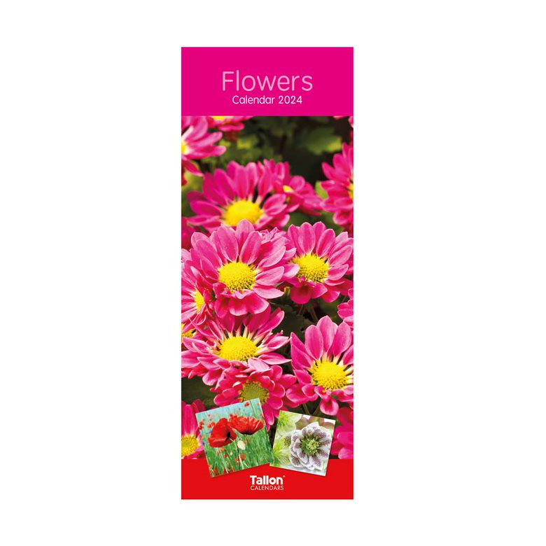 2024 Flowers Super - Slim Wall Calendar  SOLD OUT