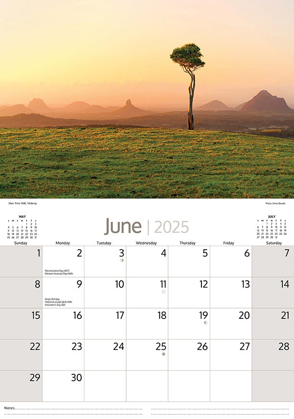 2025 Around Sunshine Coast By Artique - Horizontal Wall Calendar