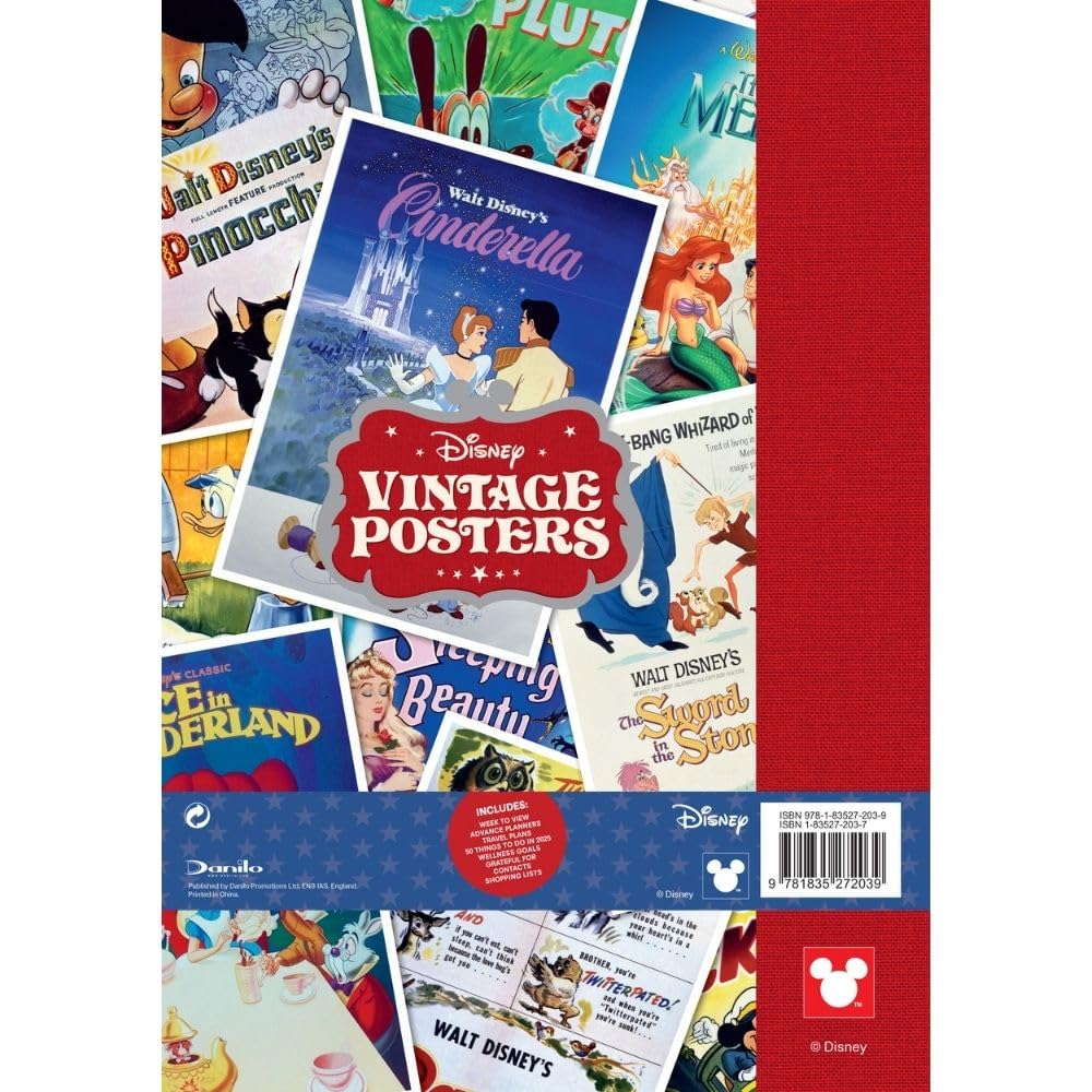 2025 Disney Vintage Posters - Weekly Diary/Planner