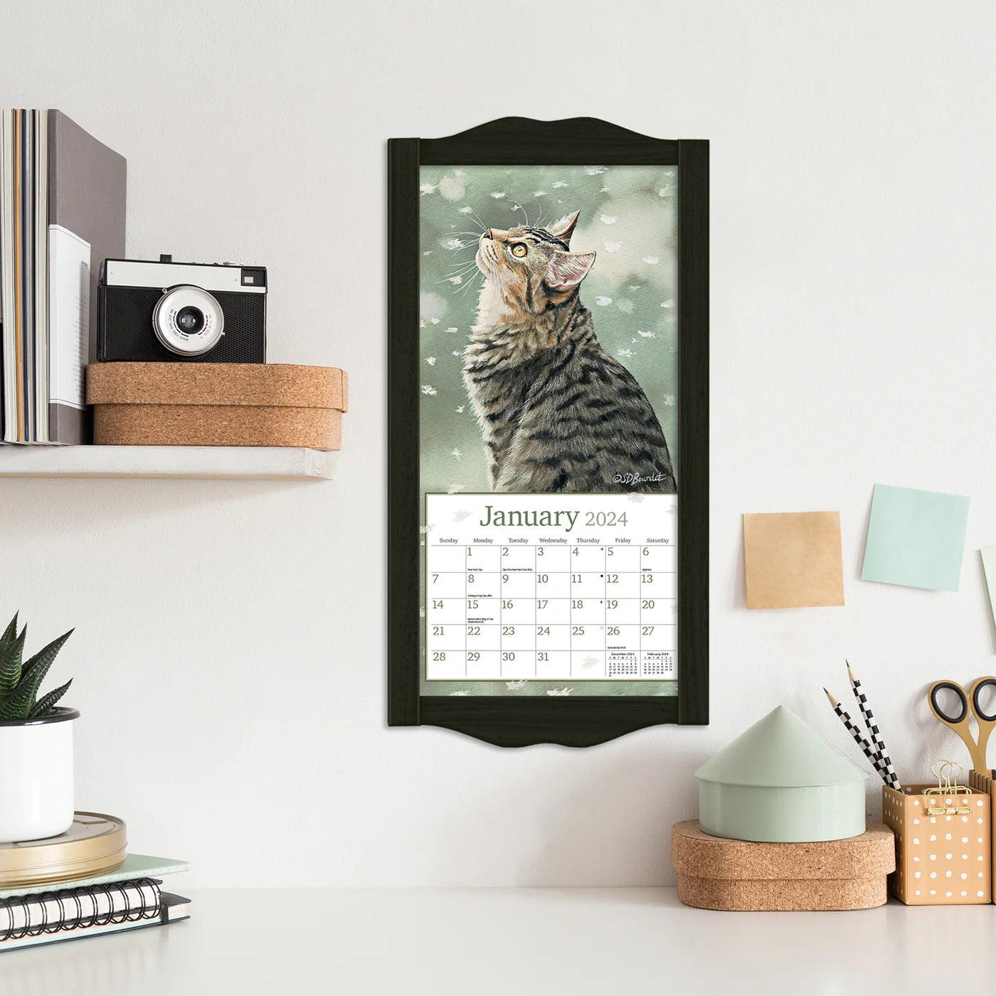 2024 Cats In The Country - Slim Wall Calendar