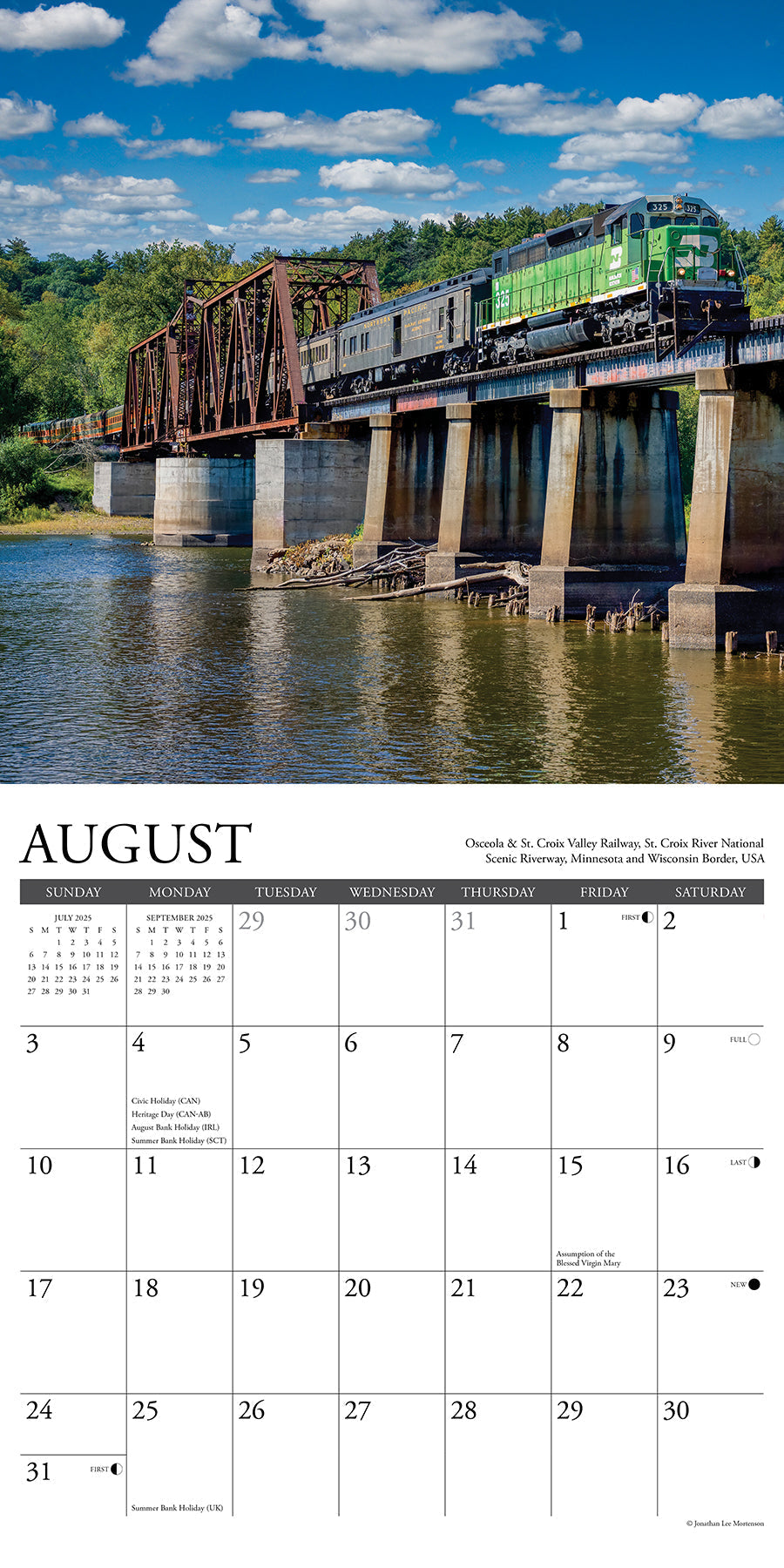 2025 Railroading - Square Wall Calendar (US Only)