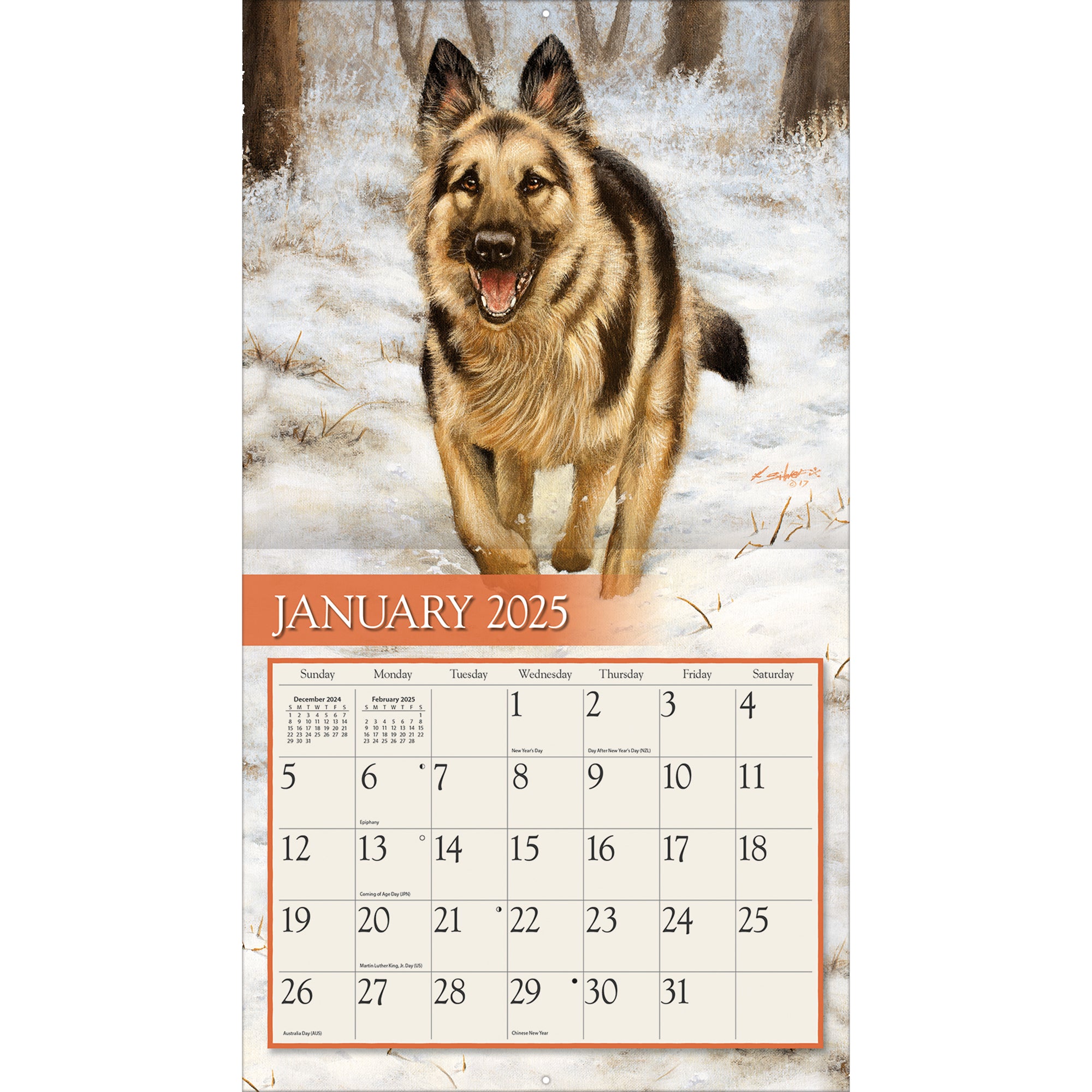 2025 LANG Love Of Dogs By John Silver - Deluxe Wall Calendar