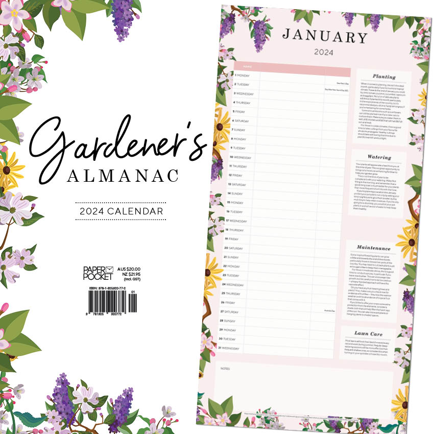 2024 Gardeners Almanac Square Wall Calendar