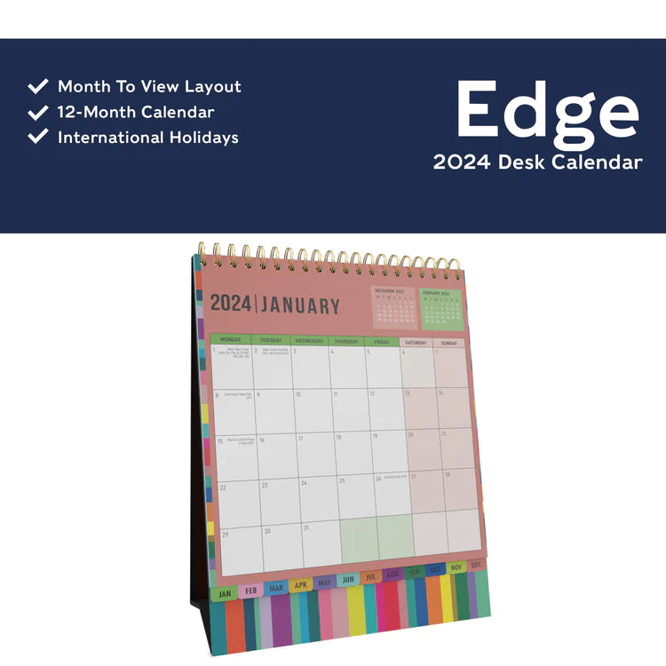 2024 Edge Rainbow - Desk Easel Calendar  SOLD OUT