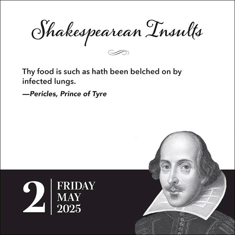 2025 Shakespearean Insults - Daily Boxed Page-A-Day Calendar