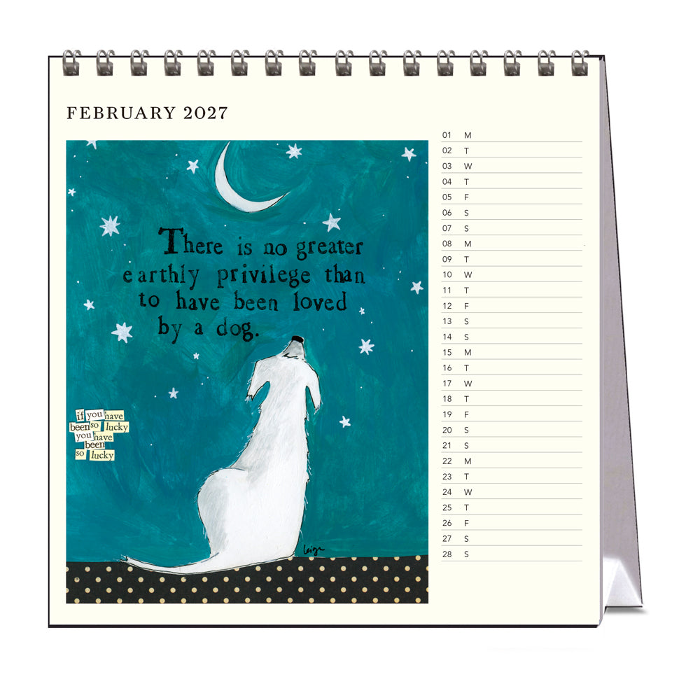 2027 Curly Girl - Desk Easel Calendar