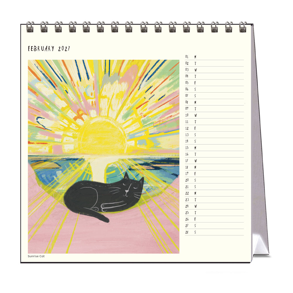 2027 Cat Artists Niaski - Desk Easel Calendar