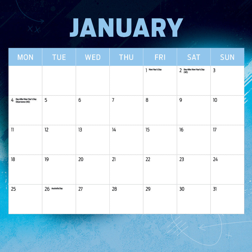 2027 AFL Carlton Blues calendar image 2