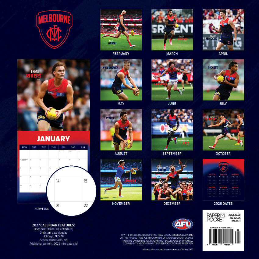 2027 AFL Melbourne Demons calendar image 4