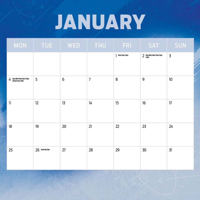 2027 AFL North Melbourne Kangaroos calendar image 2