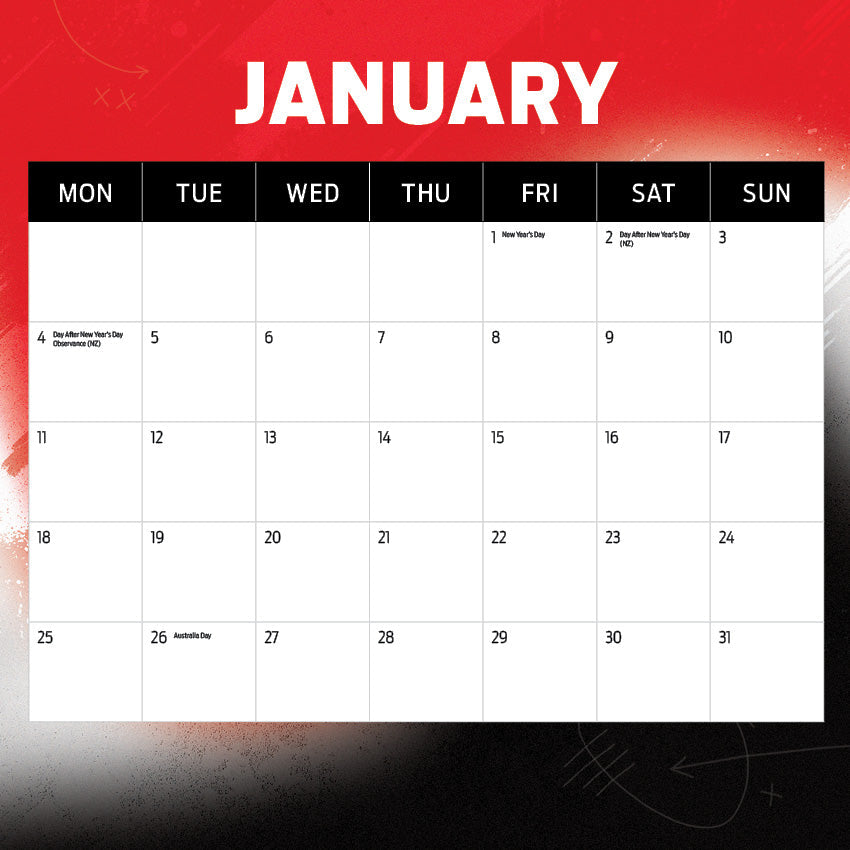 2027 AFL St Kilda Saints calendar image 2