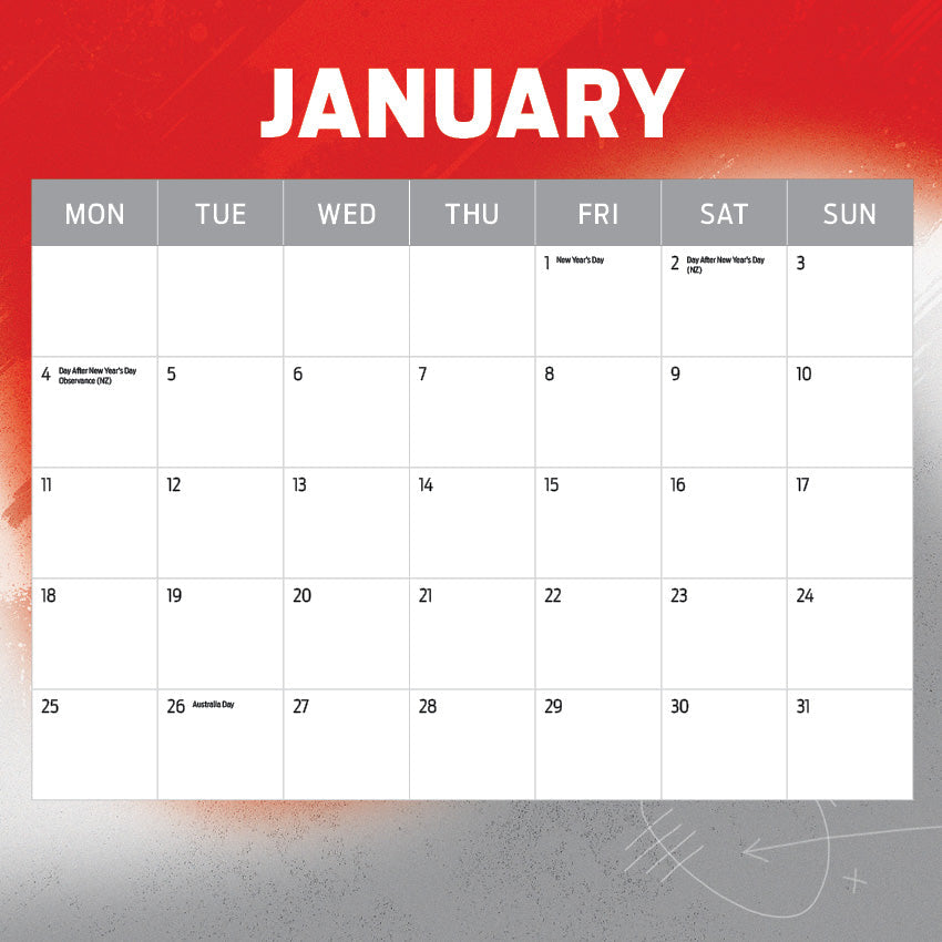 2027 AFL Sydney Swans calendar image 2