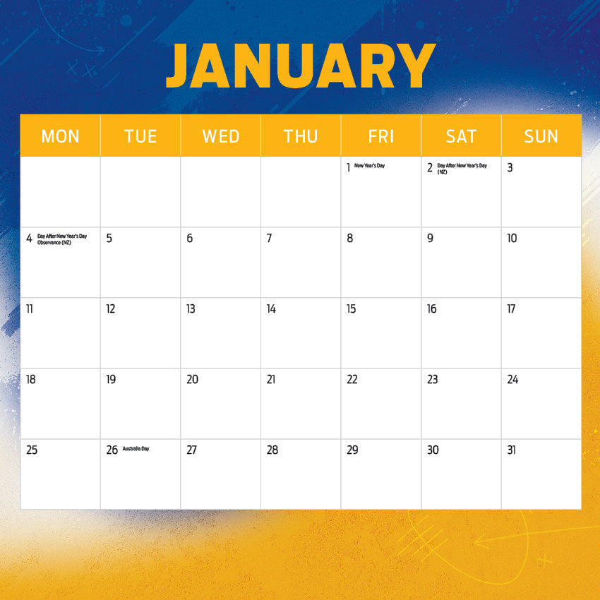 2027 AFL West Coast Eagles calendar image 2