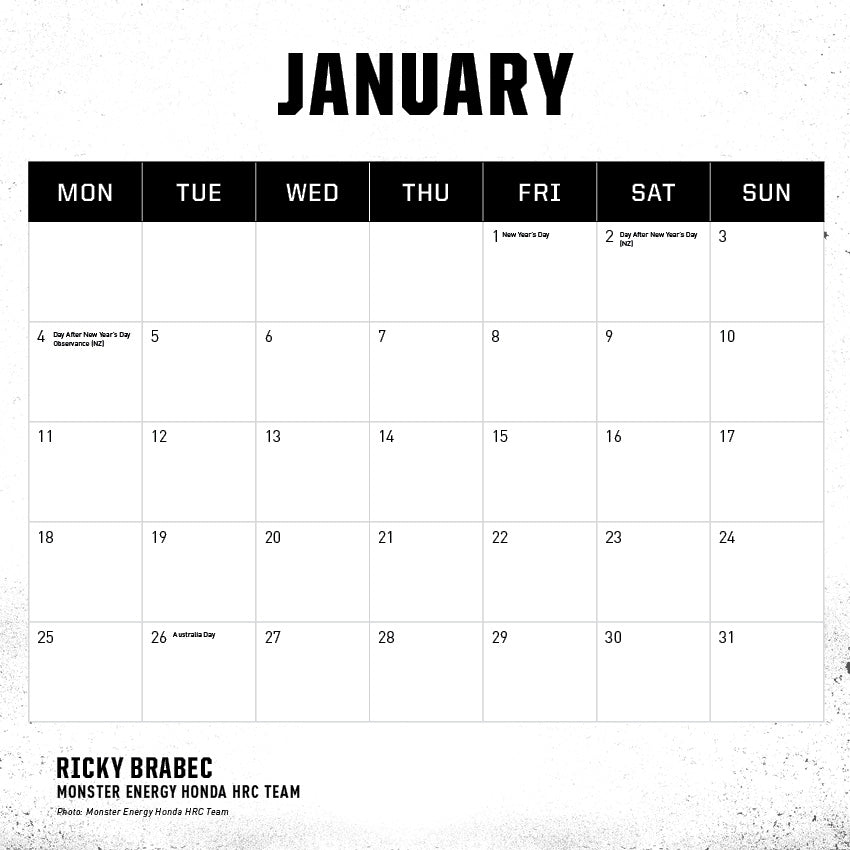 2027 Adventure Bike - Square Wall Calendar