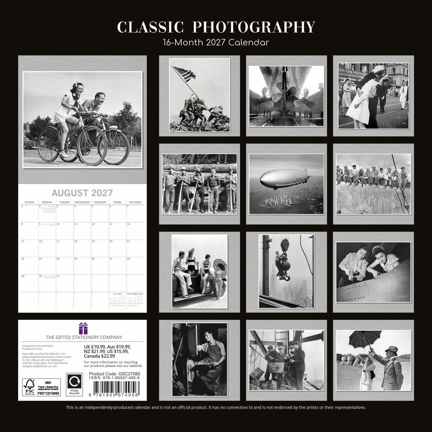 2027 Classic Photography - Square Wall Calendar