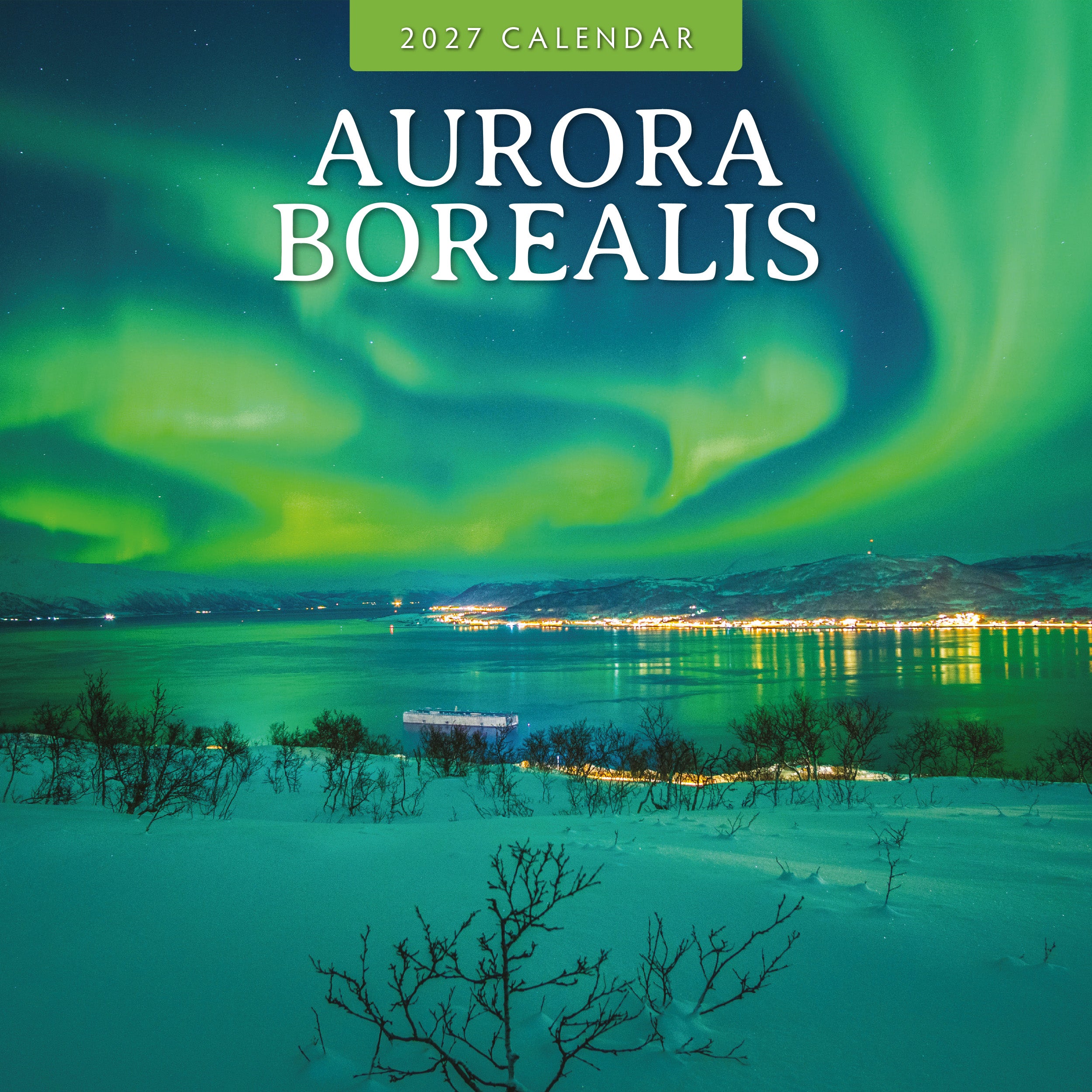 2027 Aurora Boraellis - Northern lights - Square Wall Calendar