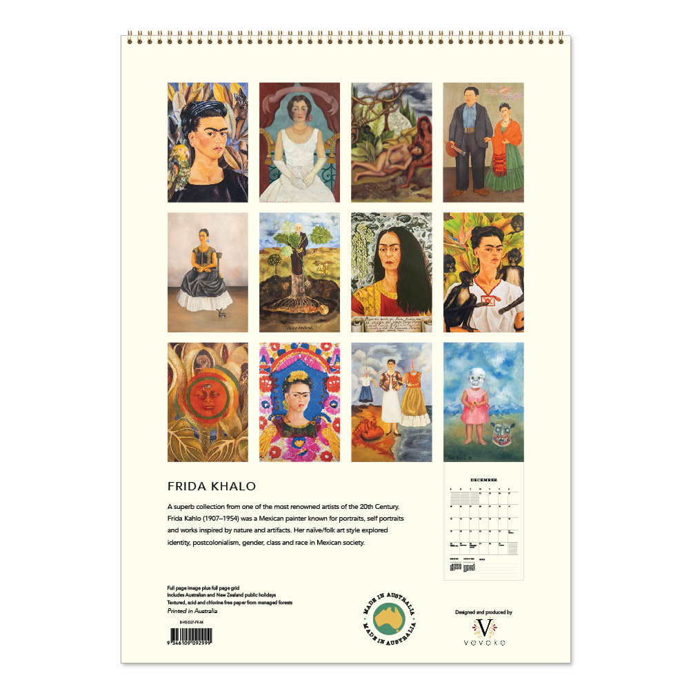 2027 Frida Kahlo - Deluxe Wall Calendar