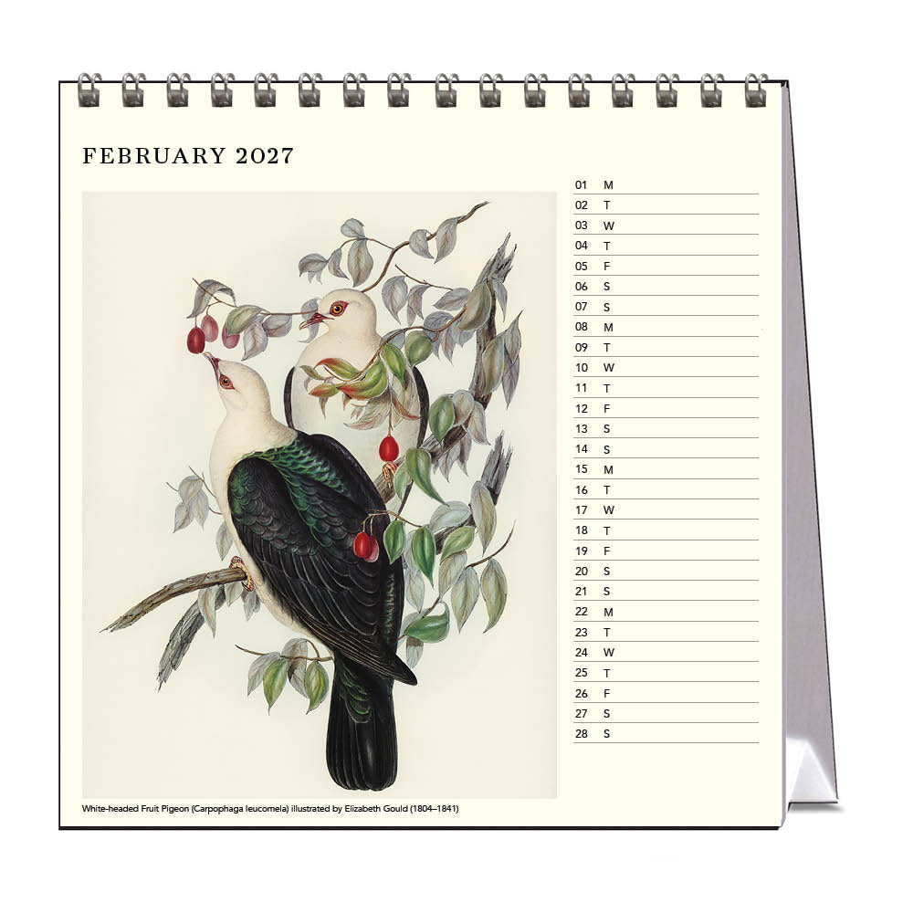 2027 Australian Birds John Gould - Desk Easel Calendar