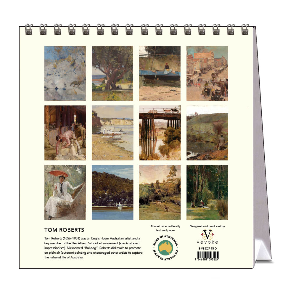 2027 Tom Roberts Australian Artist - Desk Easel Calendar
