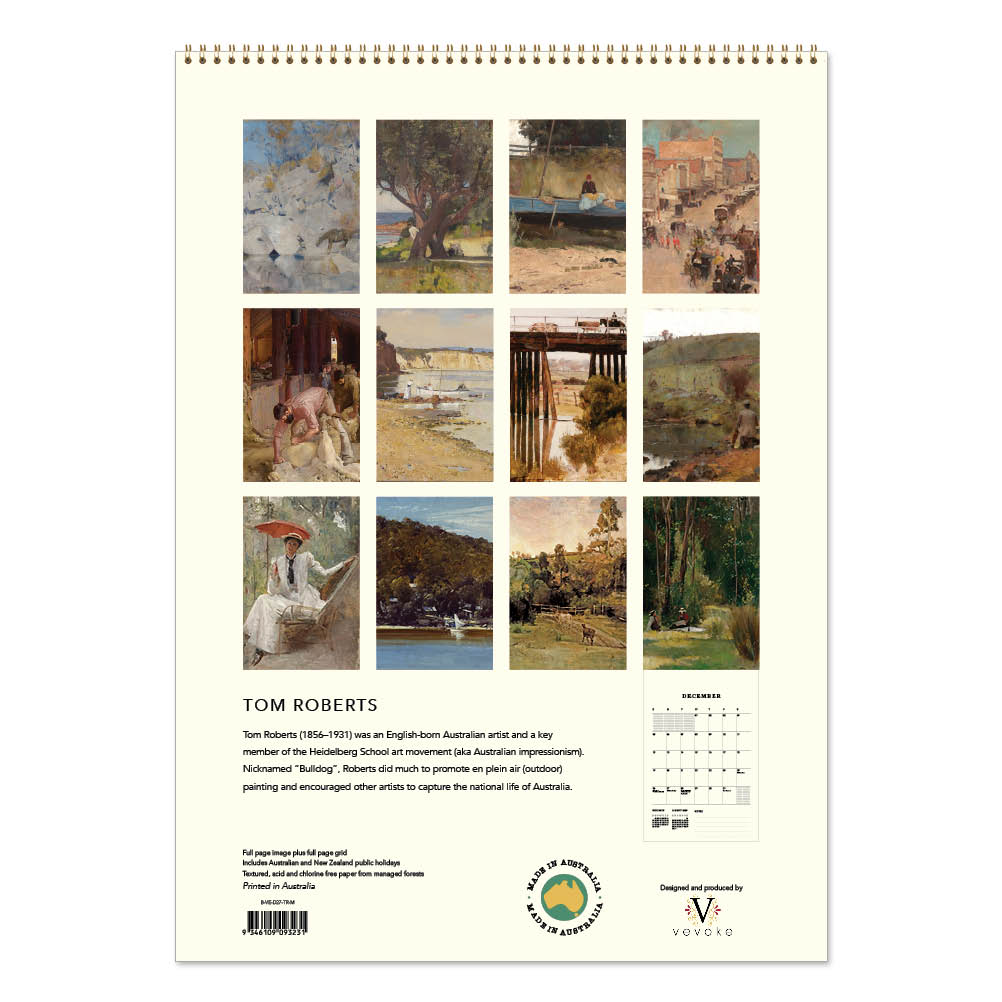 2027 Tom Roberts Australian Artist - Deluxe Wall Calendar