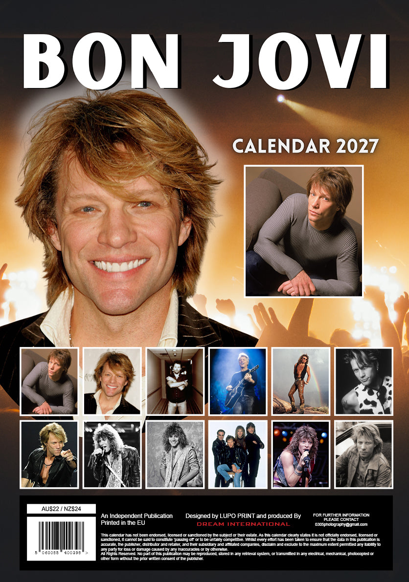 2027 Bon Jovi - A3 Wall Calendar