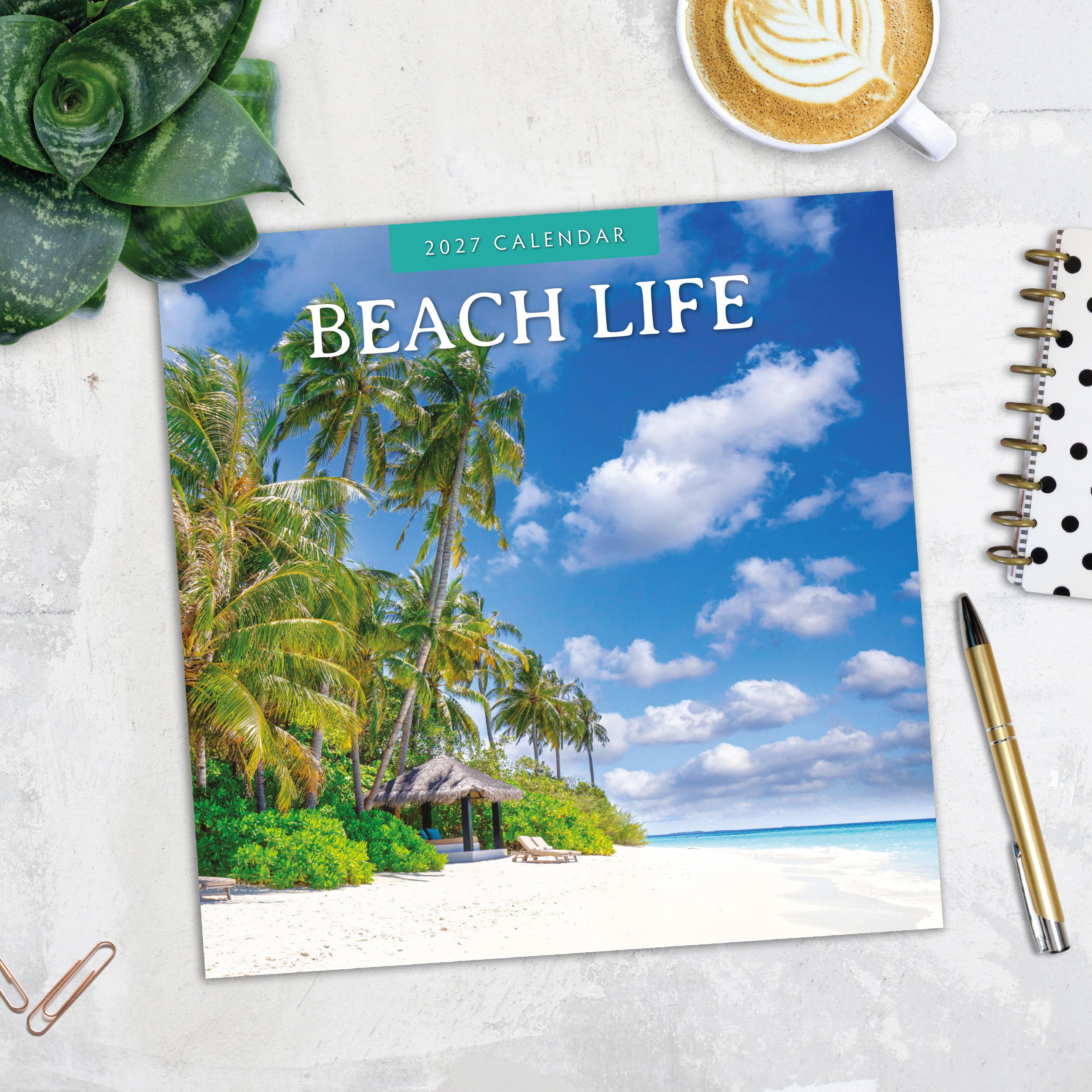 2027 Beach Life - Square Wall Calendar